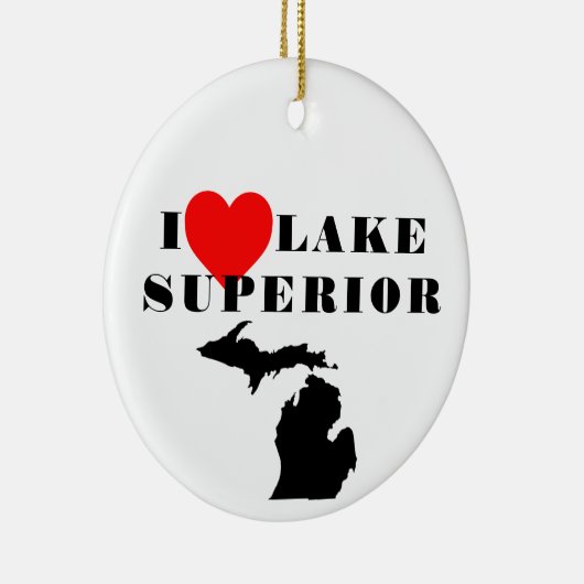 Iハートレイクスーペリアプライド素晴らしレイク州 セラミックオーナメント (右)