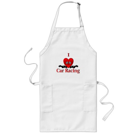 Iハートレーシングエプロン ロングエプロン (正面)