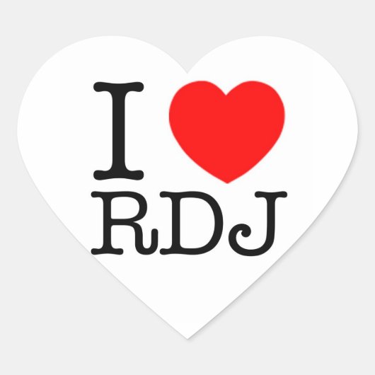 Iハートロバート・ダウニーJr.ステッカー ハートシール (正面)