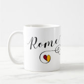 Iハートローマ、ローマ、イタリア コーヒーマグカップ (左)