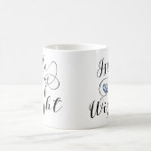 Iハートワイト国旗 コーヒーマグカップ (中央)