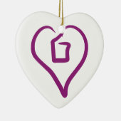 Iハート以上1 -オーナメント セラミックオーナメント (右)