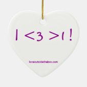 Iハート以上1 -オーナメント セラミックオーナメント (裏面)