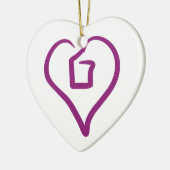Iハート以上1 -オーナメント セラミックオーナメント (左)