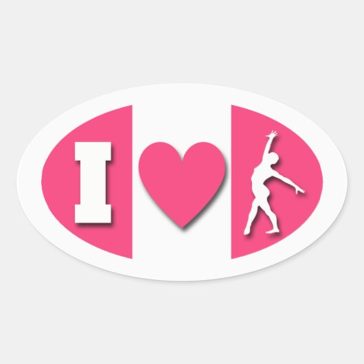 Iハート体操 楕円形シール (正面)