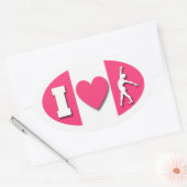 Iハート体操 楕円形シール (封筒)