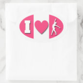 Iハート体操 楕円形シール (バッグ)