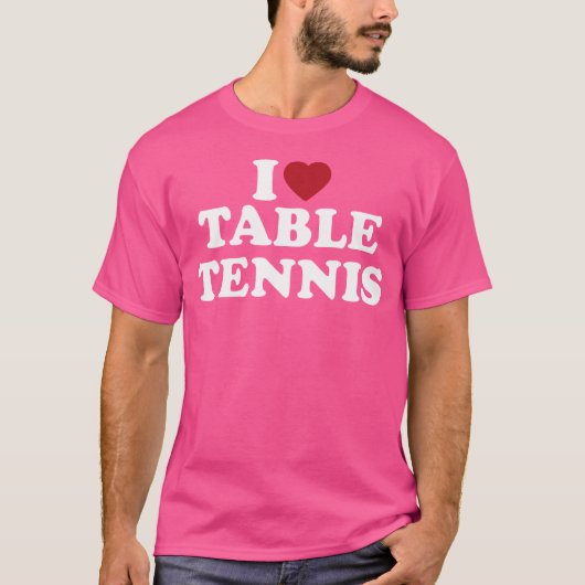 Iハート卓球 Tシャツ (正面)