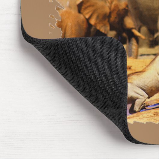 Iハート南アフリカのワルシャワとゾウ マウスパッド (コーナー)