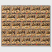 Iハート南アフリカのワルシャワとゾウ ラッピングペーパー (フラット)