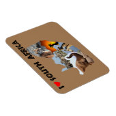 Iハート南アフリカの野生の国 マグネット (右側)