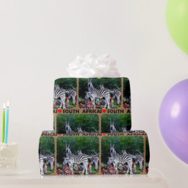 Iハート南アフリカゼブラアロエ ラッピングペーパー