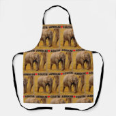 Iハート南アフリカゾウ エプロン (正面)