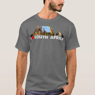 Iハート南アフリカテーブルマウンテンコラージュ Tシャツ
