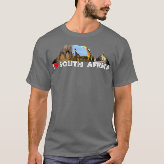 Iハート南アフリカテーブルマウンテンコラージュ Tシャツ