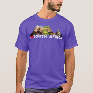 Iハート南アフリカテーブルマウンテンコラージュ Tシャツ