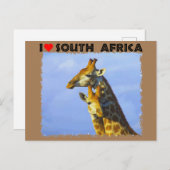 Iハート南アフリカブルースカイジラフェス ポストカード (正面/裏面)