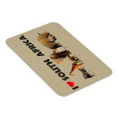 Iハート南アフリカ野生動物コラージュ マグネット (右側)