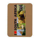 Iハート南アフリカ野生生物写真 マグネット (縦)