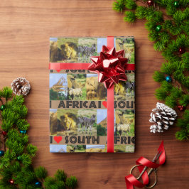 Iハート南アフリカ野生生物写真 ラッピングペーパー