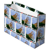 Iハート南アフリカ4 Giraffes ラージペーパーバッグ (正面アングル)