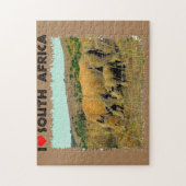 Iハート南アフリカRhinoのリードの中 ジグソーパズル (縦)