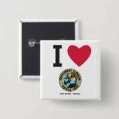 Iハート南西フロリダのワシカム 缶バッジ (正面&裏面)