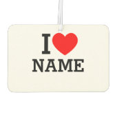 Iハート名 カーエアーフレッシュナー (裏面)