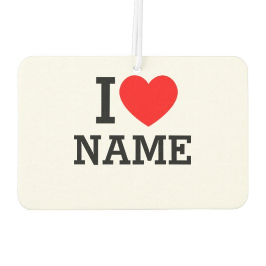 Iハート名 カーエアーフレッシュナー (裏面)