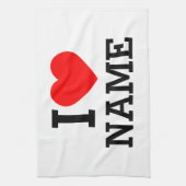 Iハート名 キッチンタオル (縦)