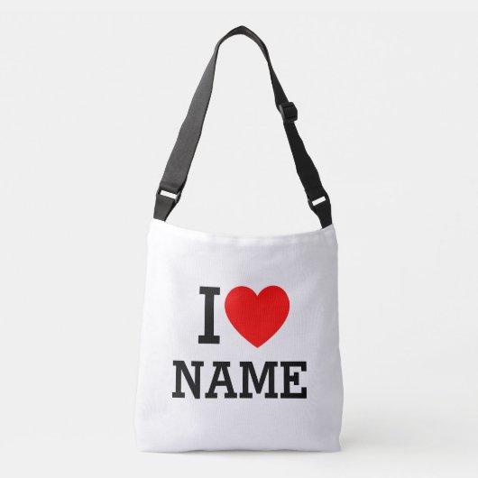 Iハート名 クロスボディバッグ (正面)