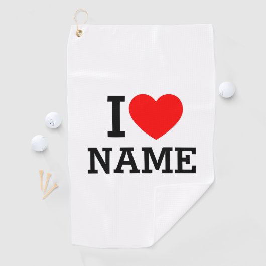 Iハート名 ゴルフタオル (インサイチュ)