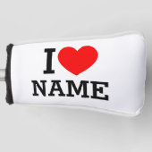 Iハート名 ゴルフヘッドカバー (正面)