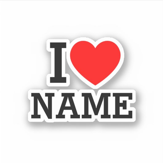 Iハート名 シール (正面)