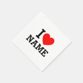 Iハート名 スタンダードカクテルナプキン (角)