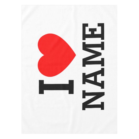 Iハート名 テーブルクロス (正面)