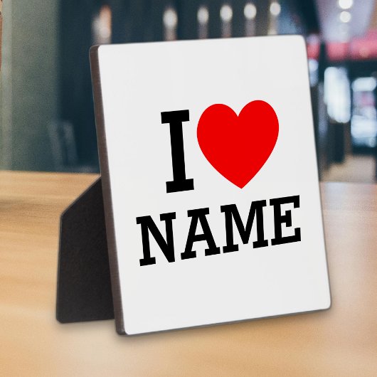 Iハート名 フォトプラーク