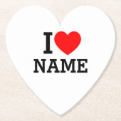 Iハート名 ペーパーコースター (正面)