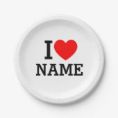 Iハート名 ペーパープレート (正面)