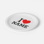 Iハート名 ペーパープレート (アングル)