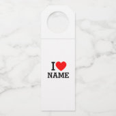 Iハート名 ボトルネックタグ (裏面)