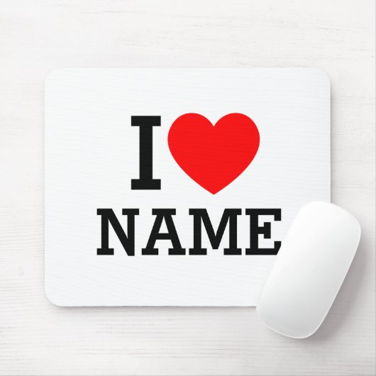 Iハート名 マウスパッド (マウス)