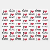 Iハート名 ラッピングペーパーシート (正面3)