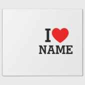 Iハート名 ラッピングペーパー (フラット)