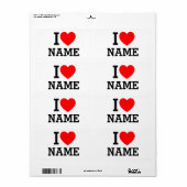 Iハート名 ラベル (フルシート)
