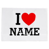 Iハート名 ラージペーパーバッグ (裏面)