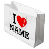Iハート名 ラージペーパーバッグ (正面アングル)