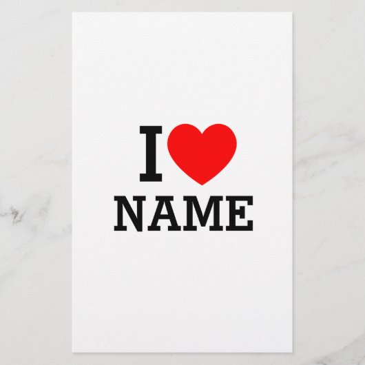 Iハート名 便箋 (正面)