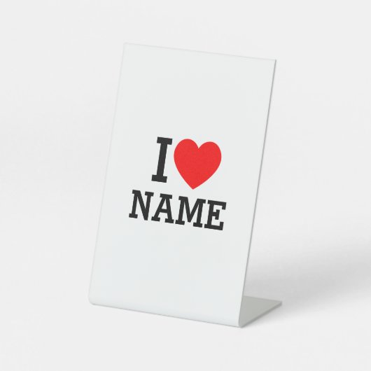 Iハート名 台座サイン (正面)