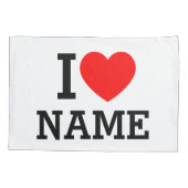 Iハート名 枕カバー (裏面)